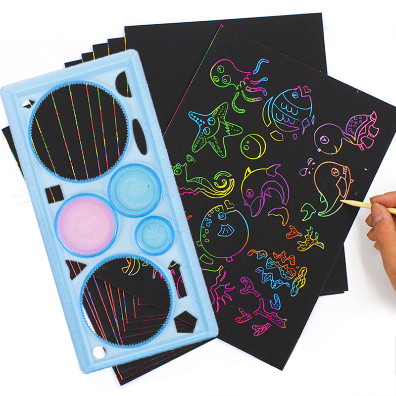 Art Craft Rainbow - Scratch Art Paper Drawing Set –
