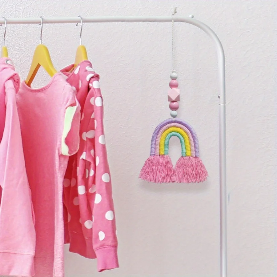 Art Craft Rainbow - Rainbow Wind Chimes Weaving Miniature Hanging
