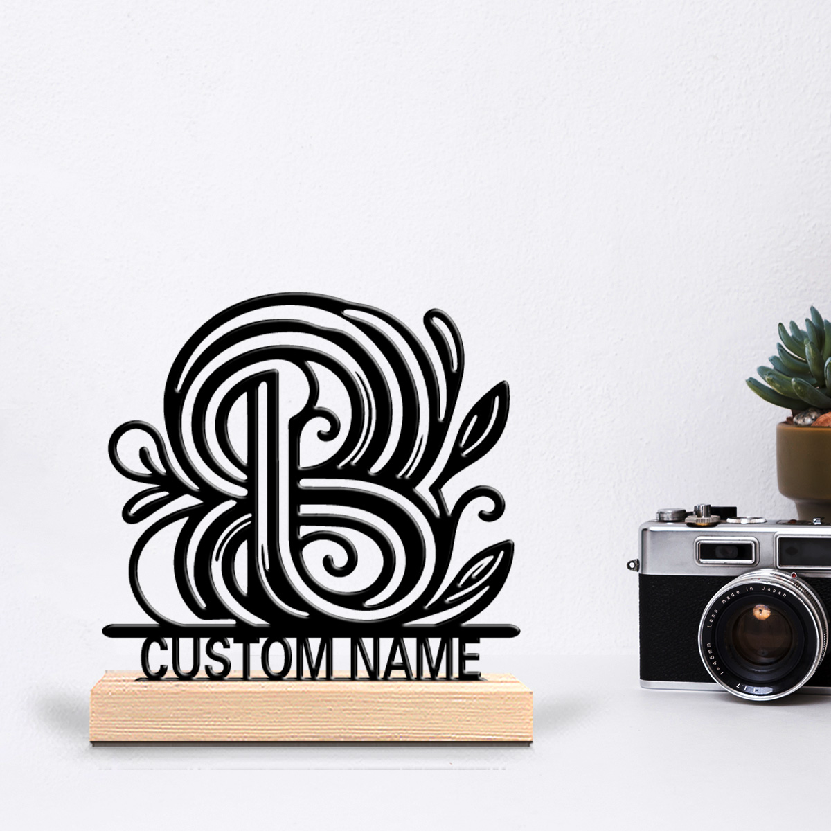 Art Y Craft - 1pc Vintage B pattern Customized Text