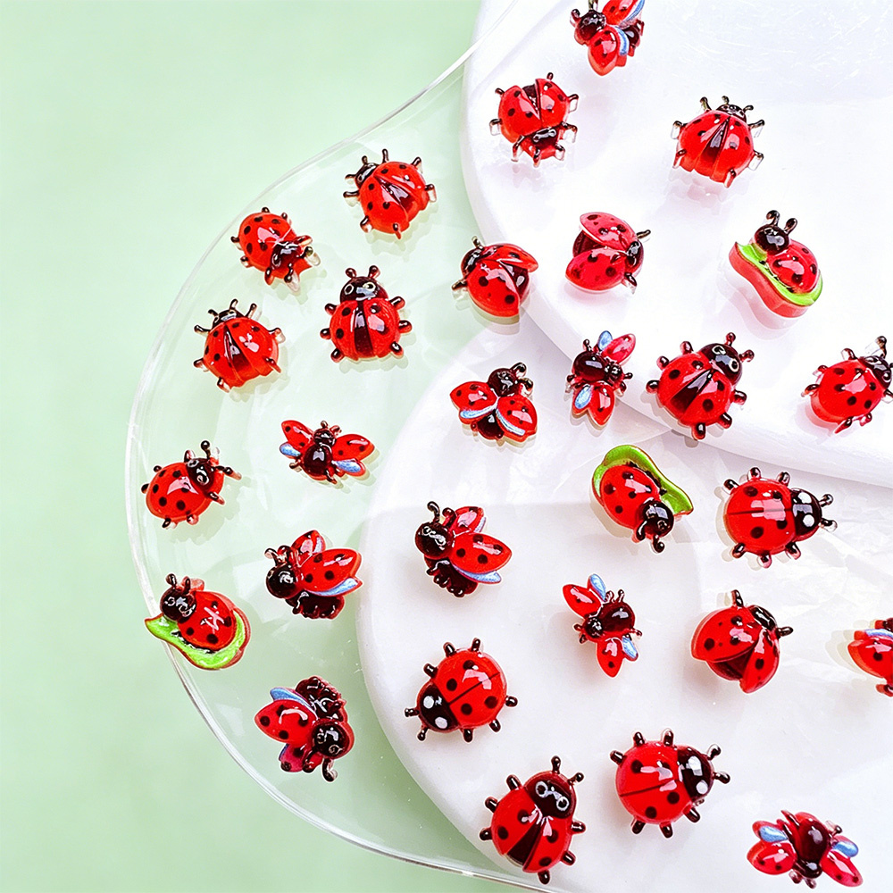 50Pcs 3D Mini Ladybug Nail Cha - Art Craft Ladybug review and price