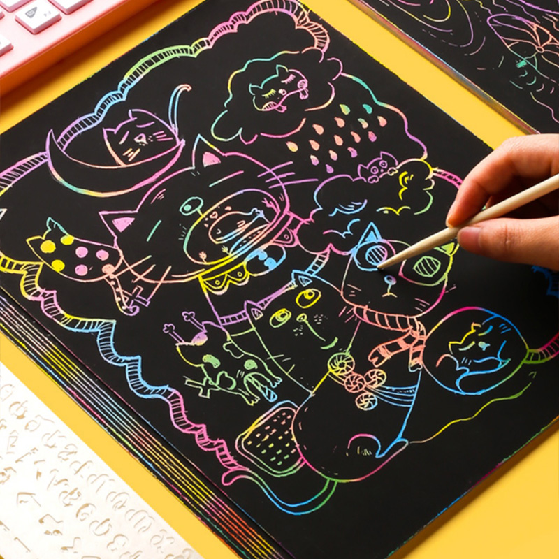 Scratch Art Paper Drawing Set  - Art Craft Rainbow review and price