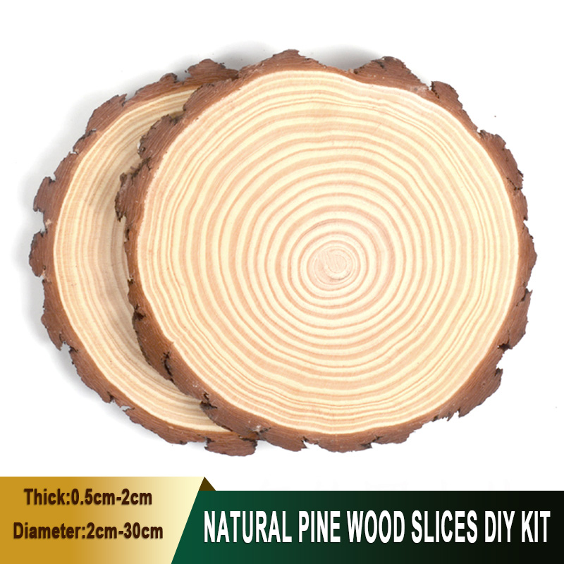 1-30Pcs Natural Pine Wood Slic - Art And Craft Photos review and price