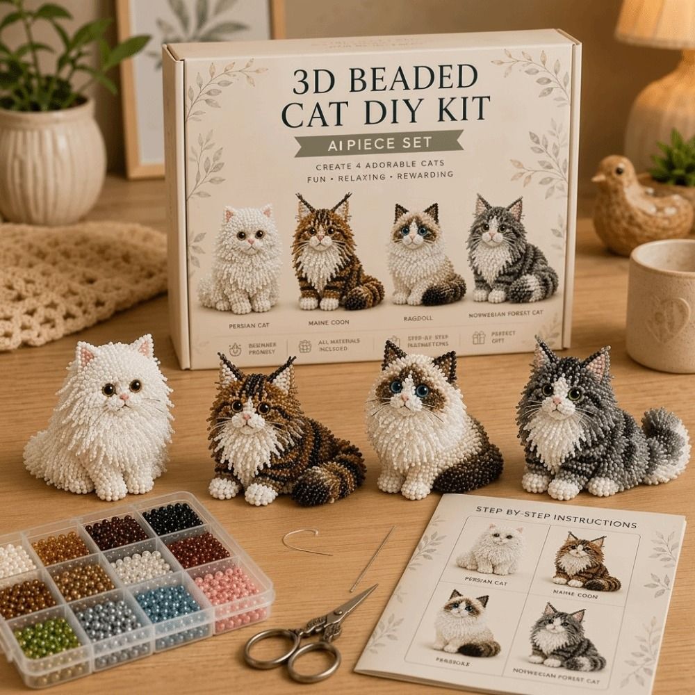 Tiny Beads 3D Beaded Animal Ki - Art Craft Rainbow review and price