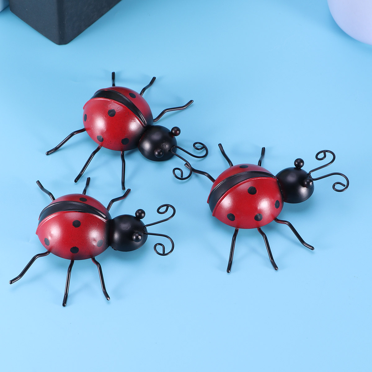 3Pcs Ladybug Wall Mounted Meta - Art Craft Ladybug review and price
