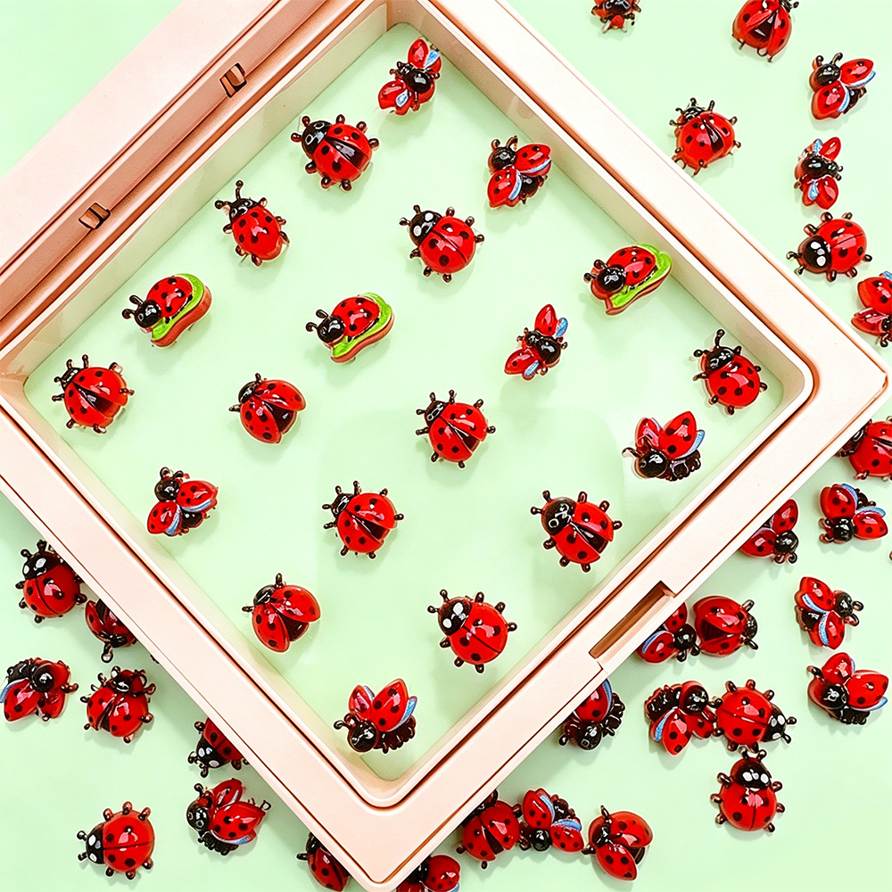 50Pcs 3D Mixed Red Ladybug Nai - Art Craft Ladybug review and price