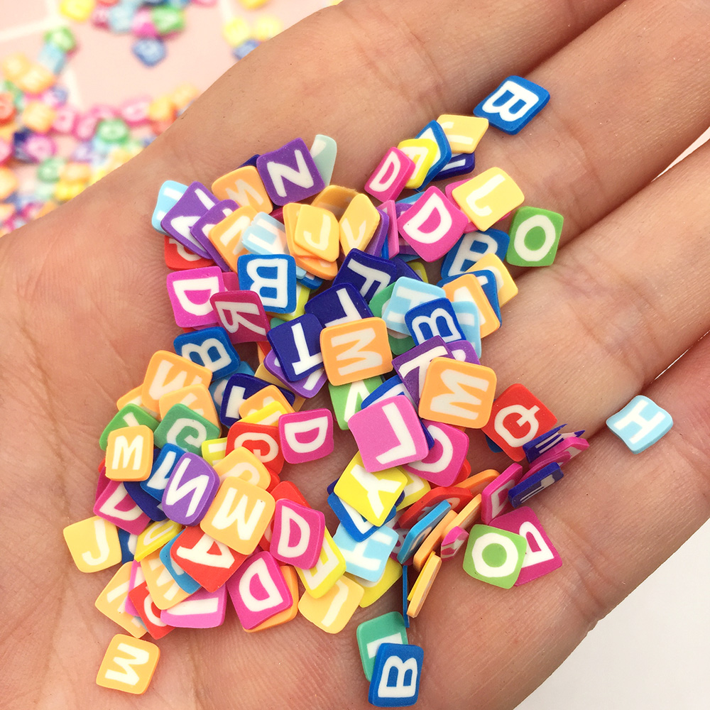 50g/lot 5mm Square Letters Sli - Art Craft Letter A review and price