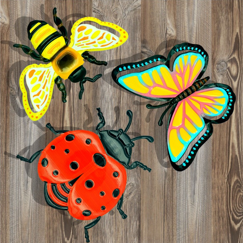 3PCS Butterfly Iron Crafts Hom - Art Craft Ladybug review and price