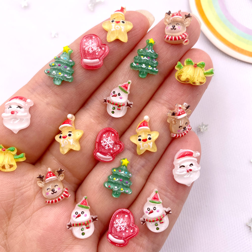 50pcs Resin Mini Colorful Chri - Art Craft Christmas Tree review and price