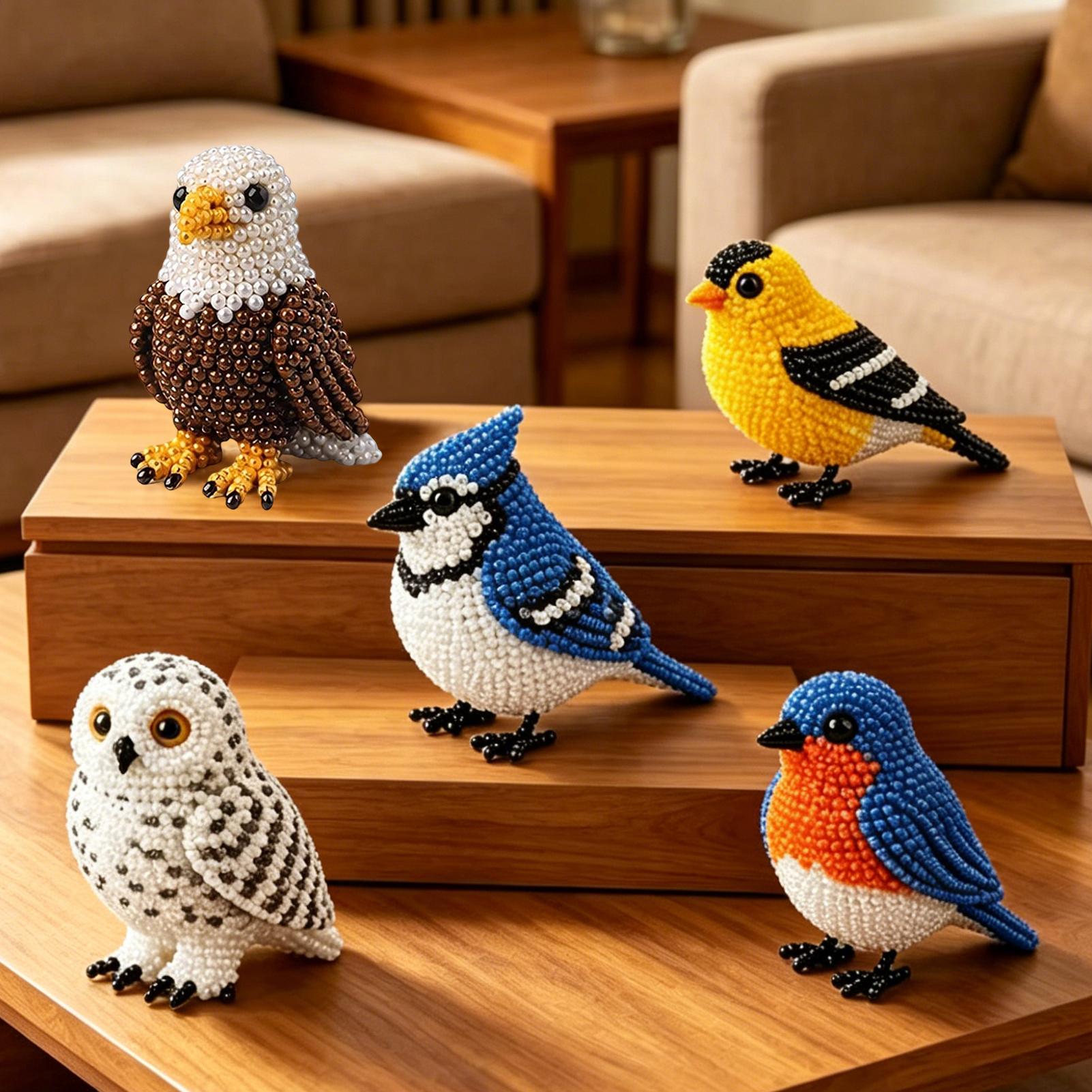 DIY Bird Beading Kit Handmade  - Art Craft Rainbow review and price