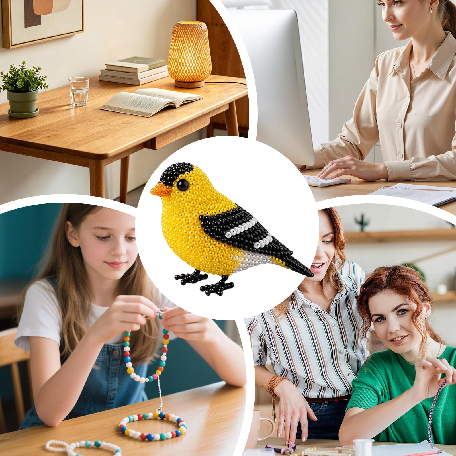 DIY Bird Beading Kit Handmade  - Art Craft Rainbow review and price