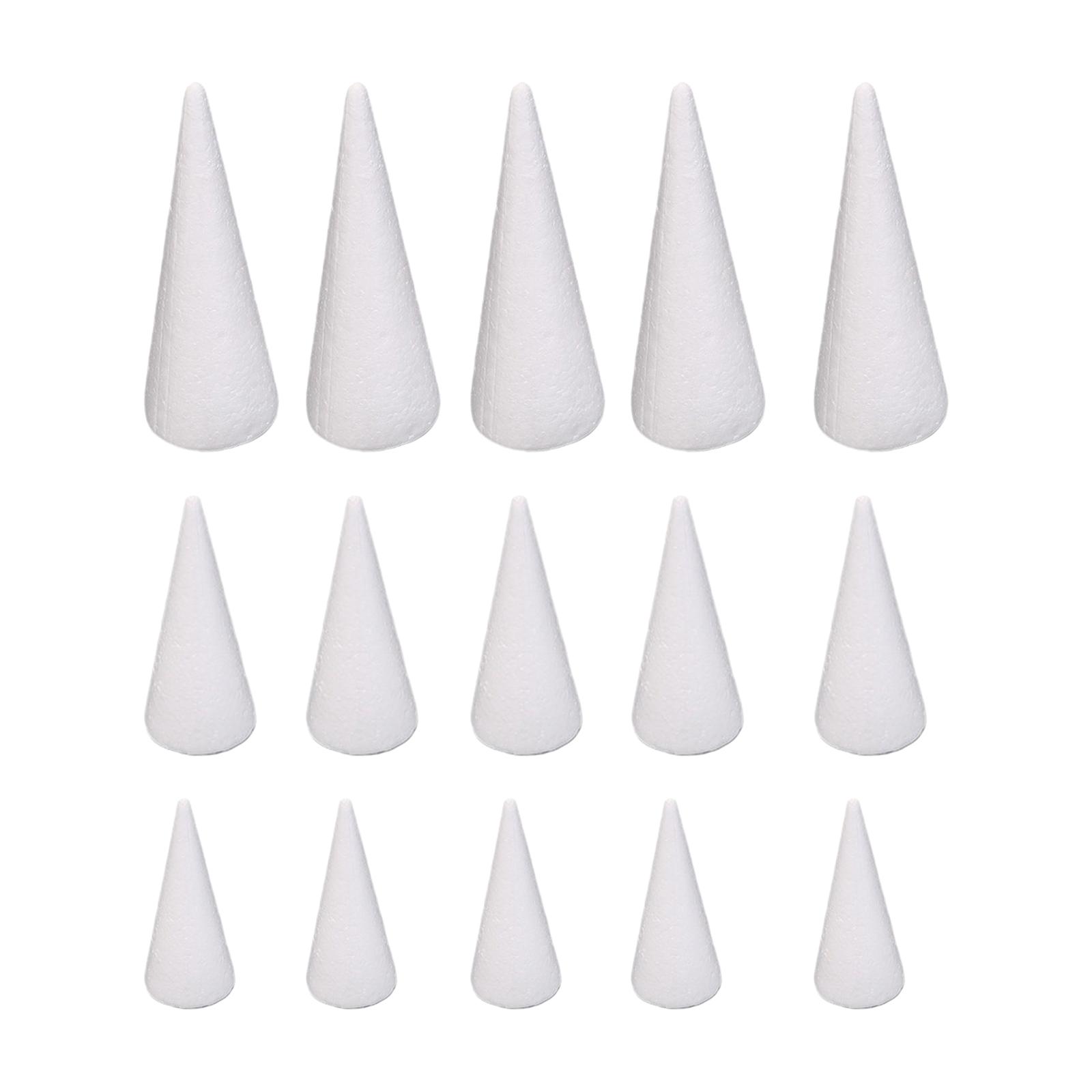 15Pcs Craft Foam Cones White P - Art Craft Christmas Tree review and price
