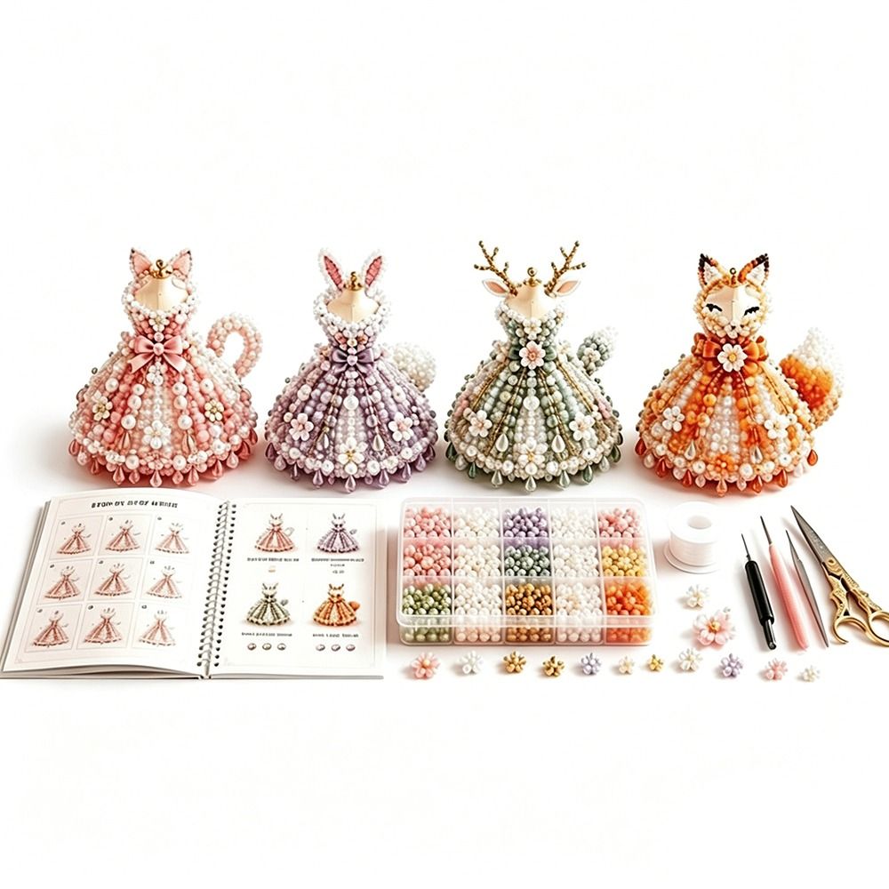 Tiny Beads 3D Beaded Dress Kit - Art Craft Rainbow review and price