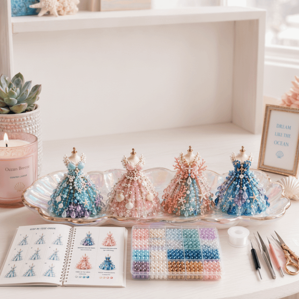 Tiny Beads 3D Beaded Dress Kit - Art Craft Rainbow review and price
