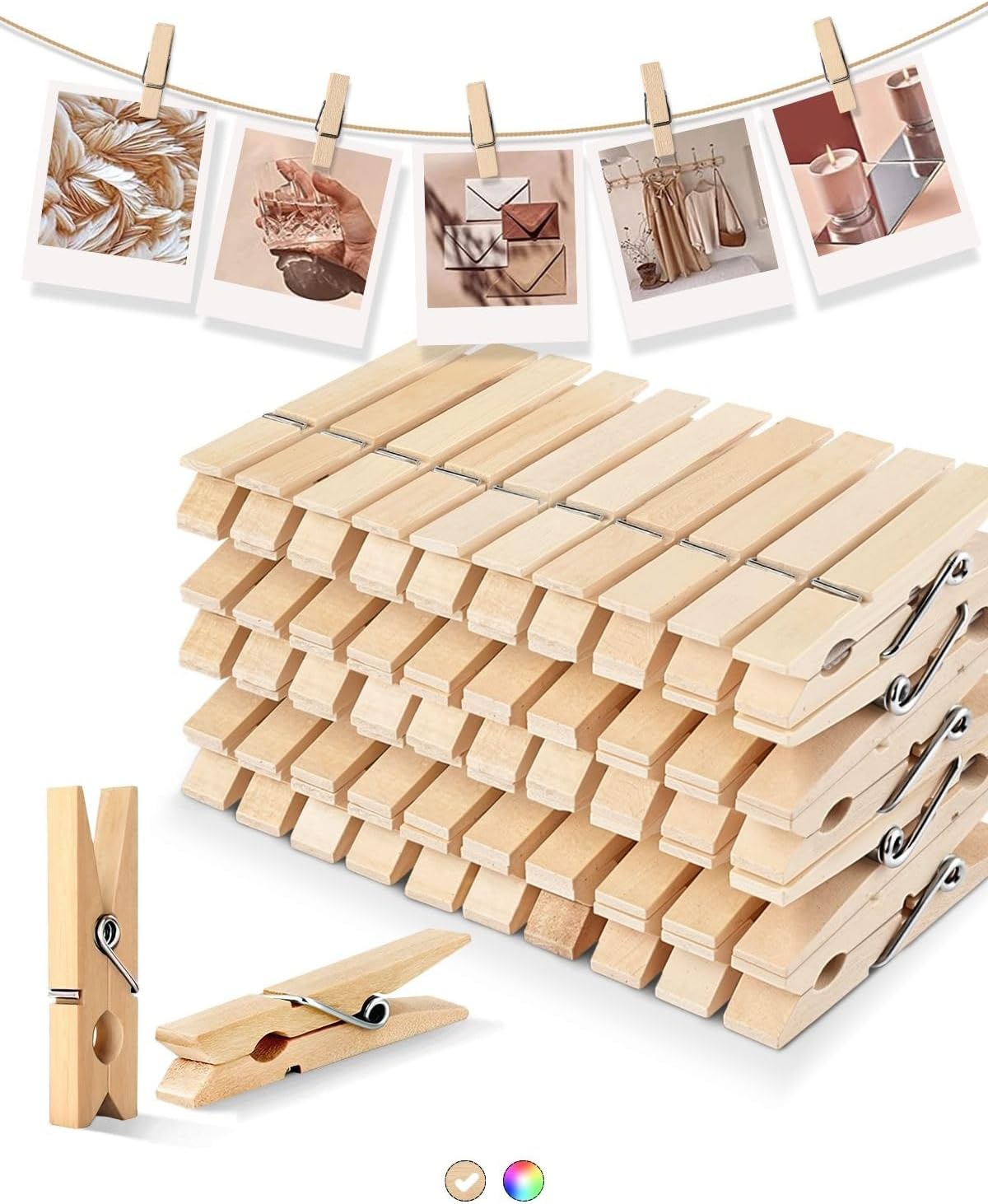 100/10pcs Mini Wooden Clips Ha - Art And Craft Photos review and price