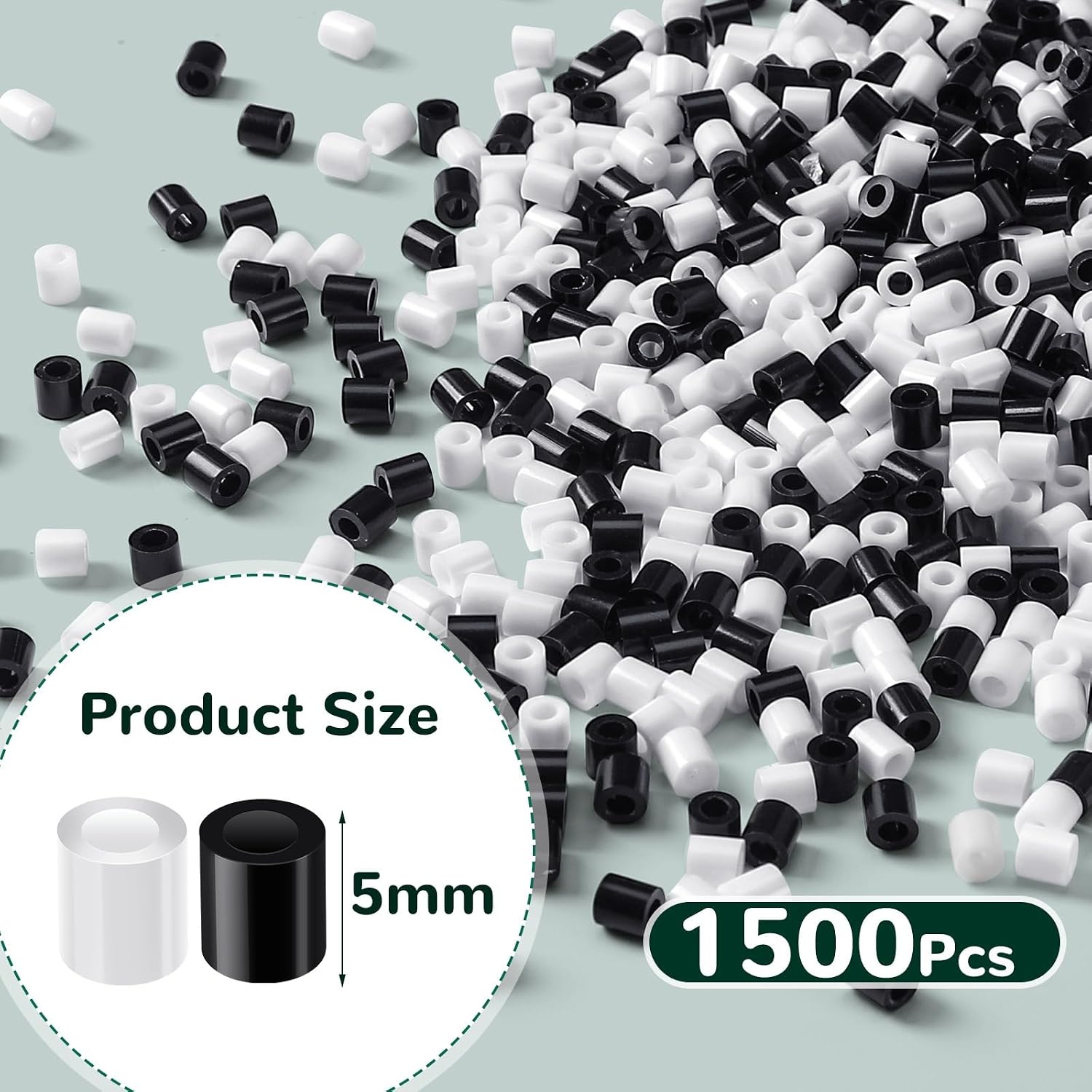 1500Pcs Black White 2.6mm Melt - Art Craft Rainbow review and price