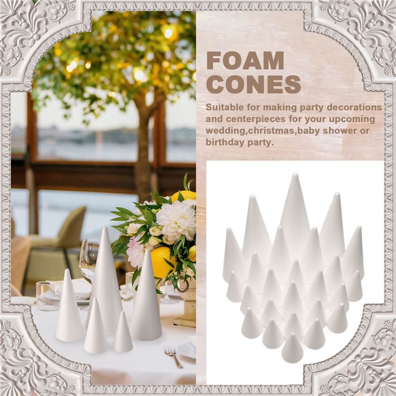 24Pack Foam Tree Cones For Art - Art Craft Christmas Tree review and price