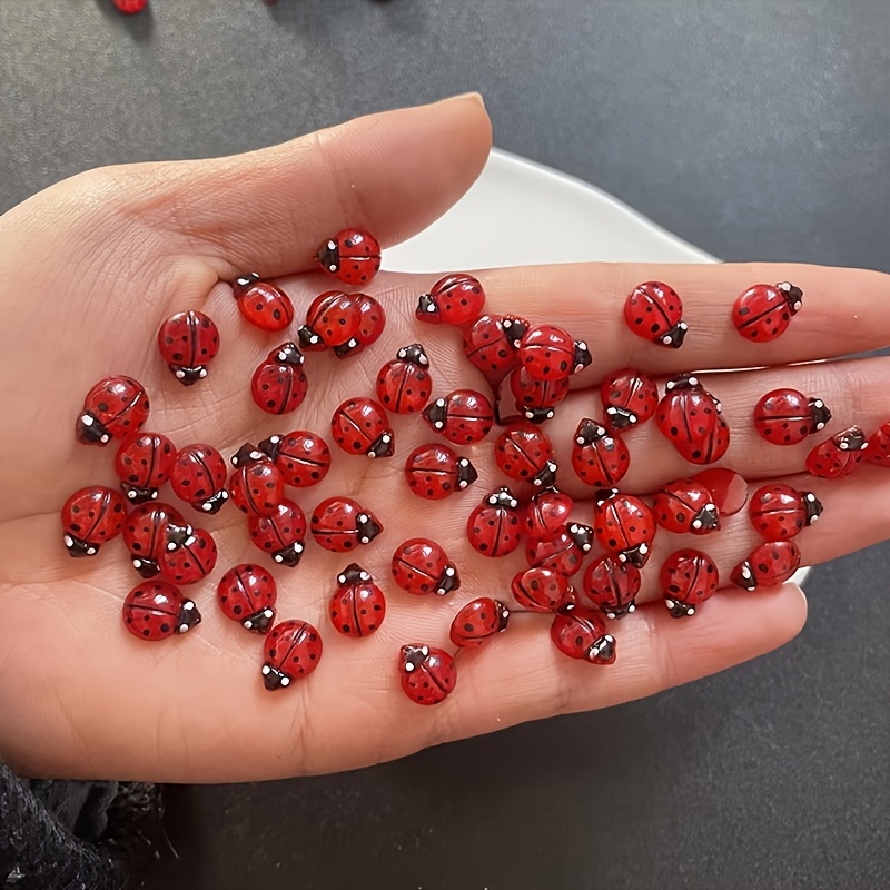 100pcs Glow-In-The-Dark Resin  - Art Craft Ladybug review and price