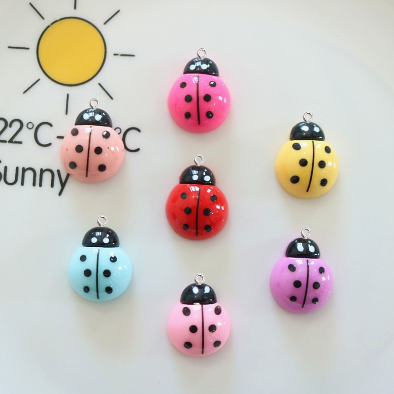 10Pcs Shiny Ladybug Flat Back  - Art Craft Ladybug review and price